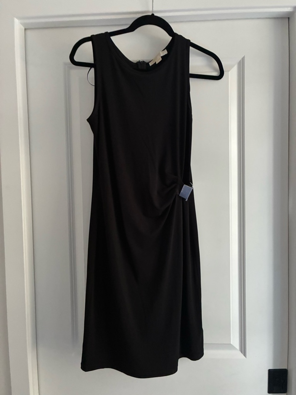 Michael Kors Black Sleeveless Midi Sheath Dress-  size M